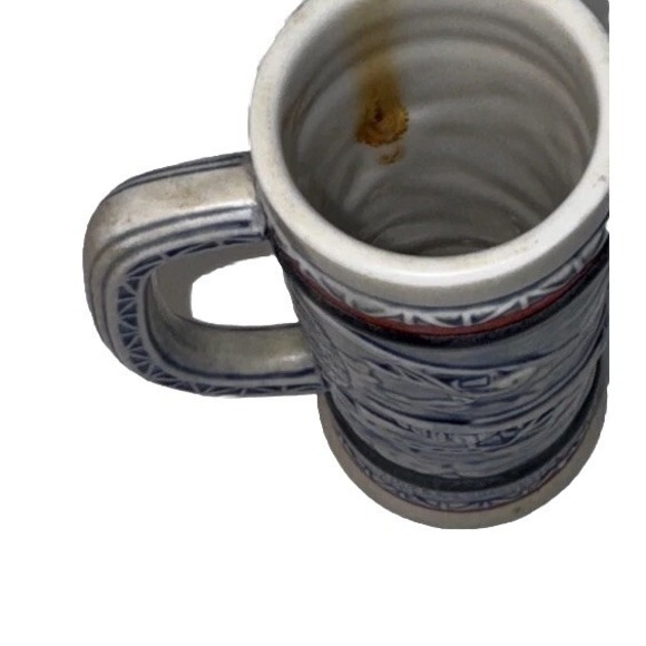 (1005)  Avon 1982 Mini Beer Stein Mug Airplanes History of Flight Blue - Picture 5 of 6